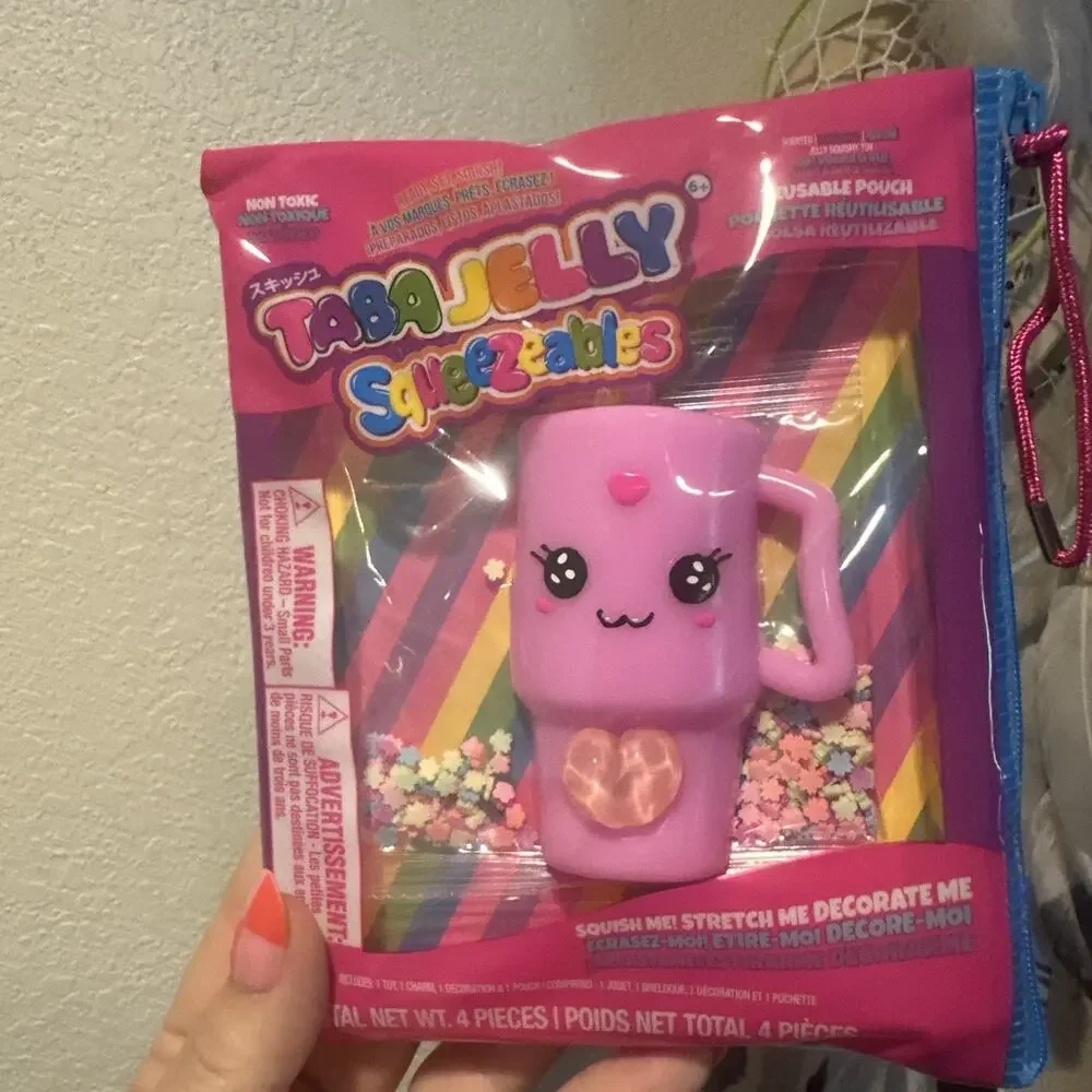 Taba Jelly Squeezable Stanley Cup. Viral Squishy Toy Comes With Pouch. Scented